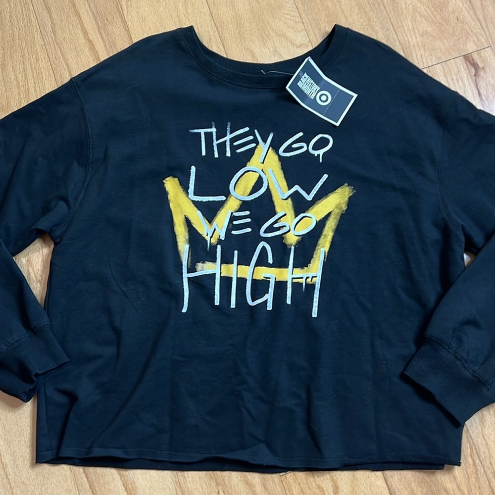 WELL WORN They Go Low We Go High Balloon Sleeve Sweatshirt size XL